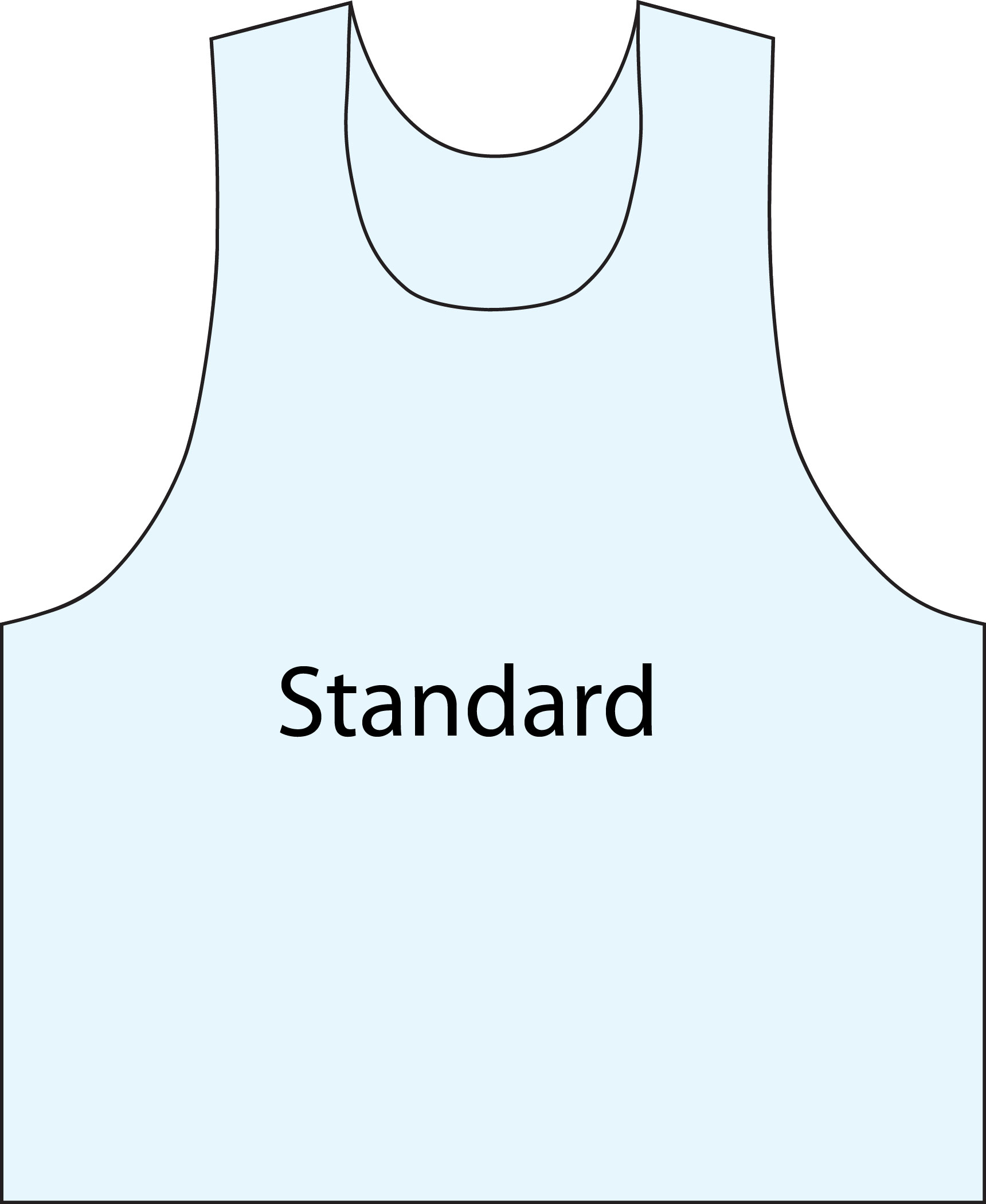 Standard Shoulder lacrosse pinnie design